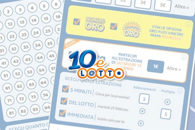 10eLotto: addio alla formula di gioco Gong