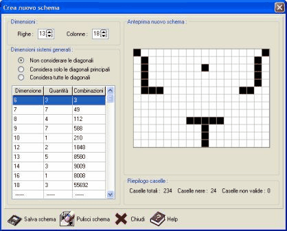 Editor schemi cruciverba SuperEnalotto CruciSystem 2.1