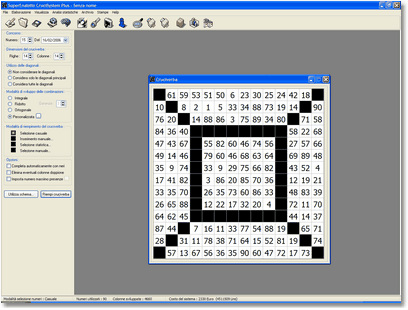 Finestra principale SuperEnalotto CruciSystem Plus